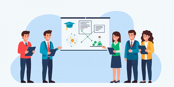 cartoons of student presentations